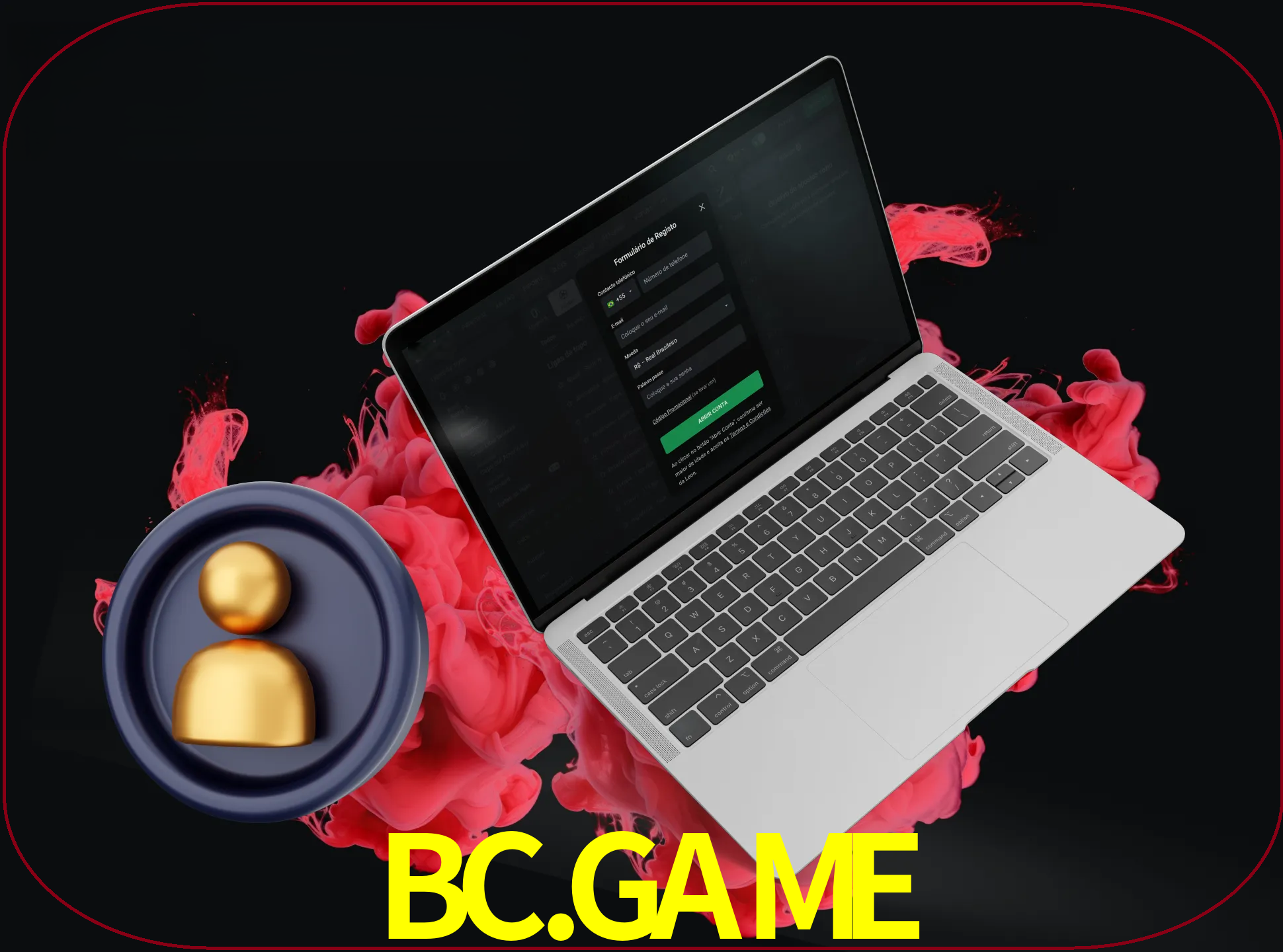 No cabeçalho do site bc.game, clique no botão que o levará a um formulário especial onde terá de introduzir as suas informações actuais.