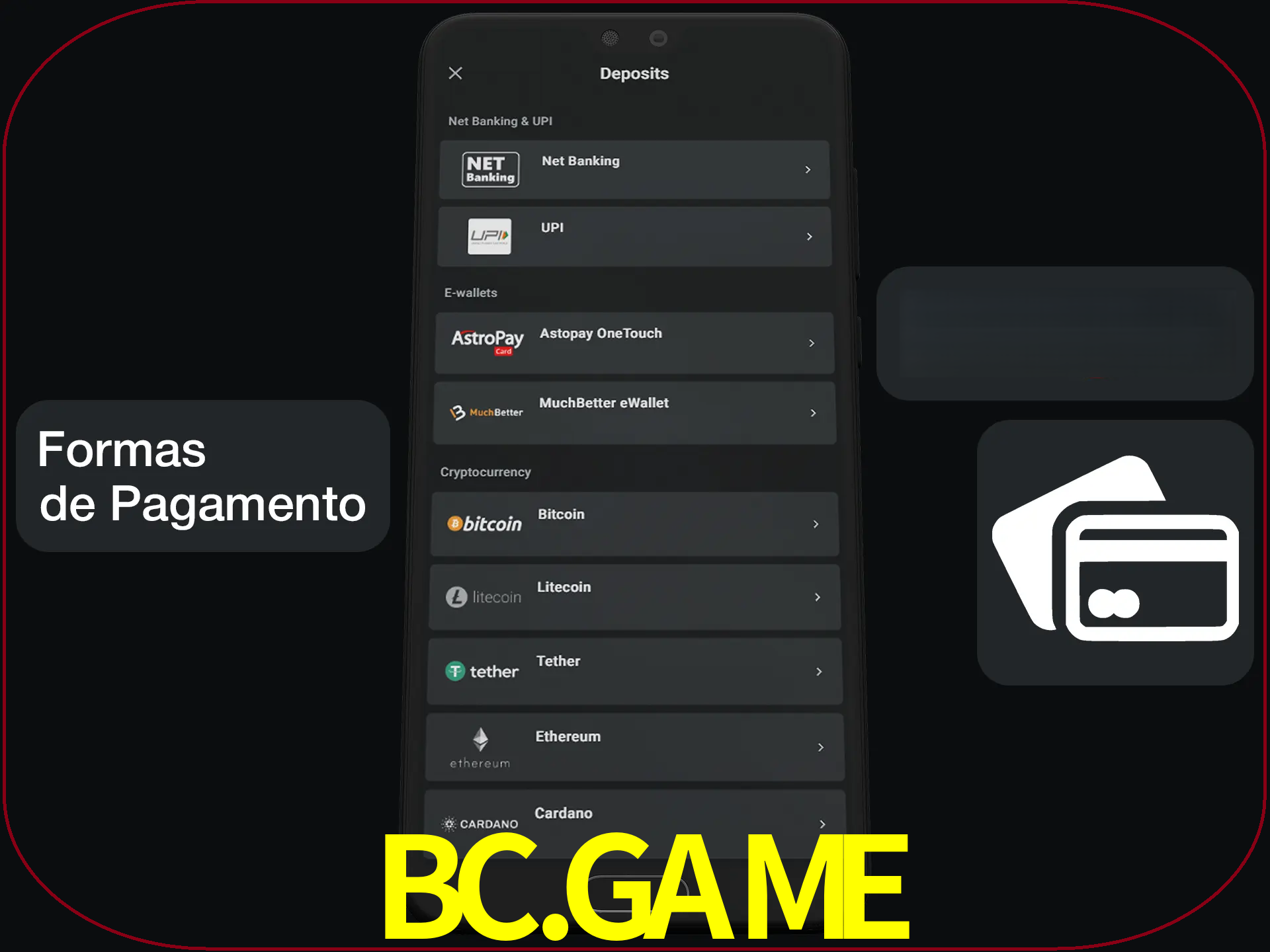 Escolha a forma de pagamento de sua preferência.
