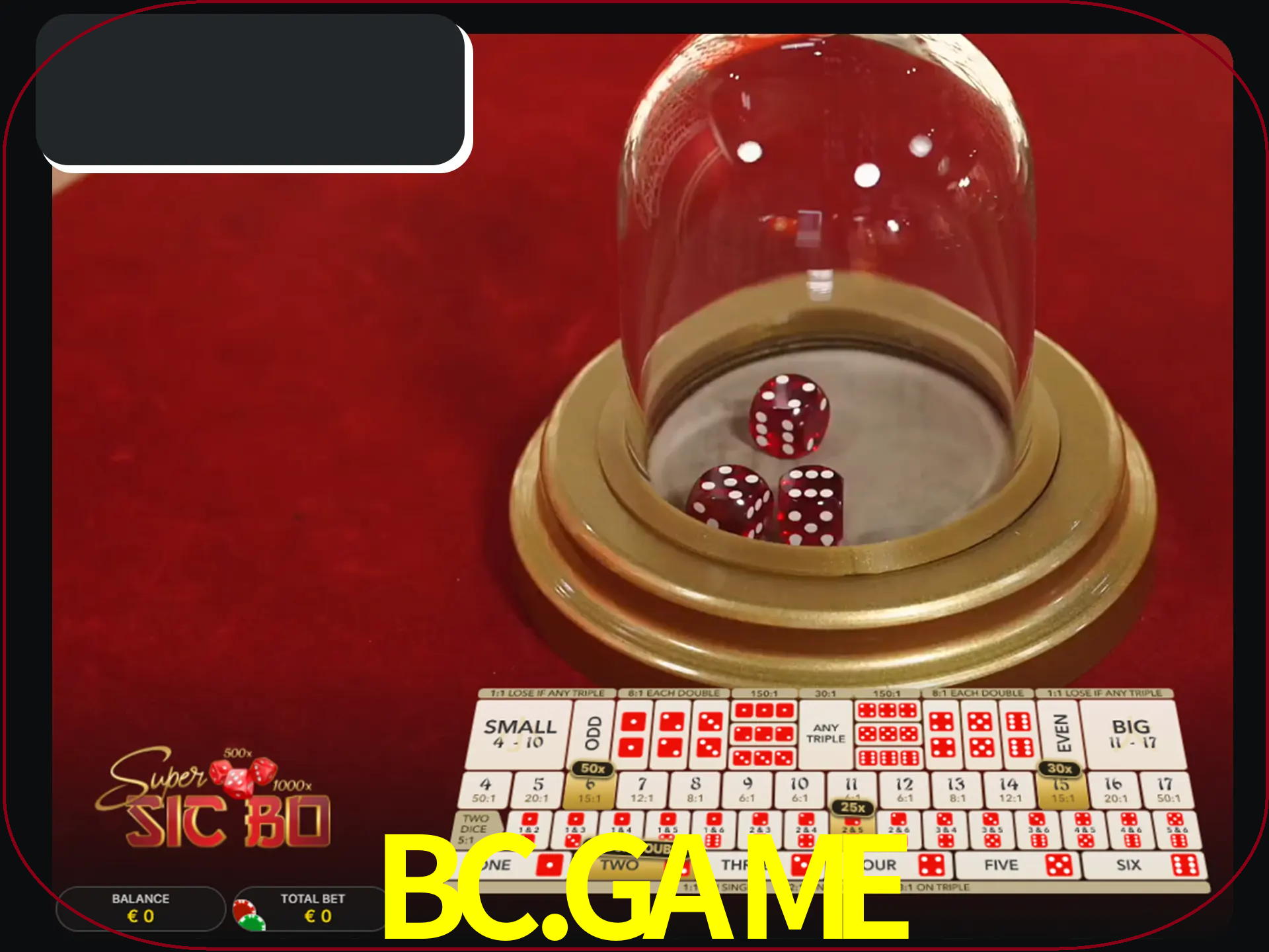 Deixe os dados ao seu lado nos jogos da Sic Bo.