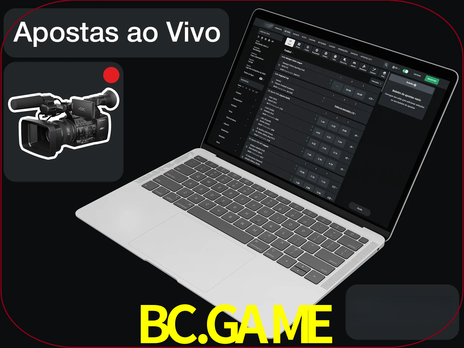 Aposte em formato ao vivo em nosso site.